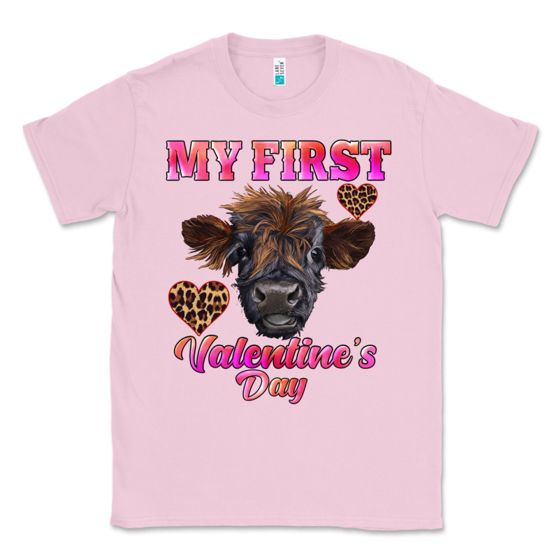 My First Valentine's Day Highland Calf Classic Tee by RanaPortraitStore | Teevron