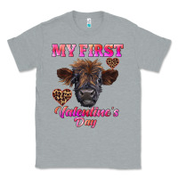 Heather Grey my first valentine's day highland calf Classic Tee - RanaPortraitStore