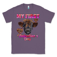 Lavender my first valentine's day highland calf Classic Tee - RanaPortraitStore