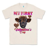Natural my first valentine's day highland calf Classic Tee - RanaPortraitStore