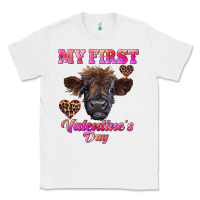White my first valentine's day highland calf Classic Tee - RanaPortraitStore