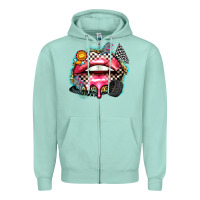 Seafoam race lips Zipper Hoodie - Zillion Design Studio