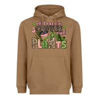 Toasted Coconut all i need is coffee and plants Heavyweight Hoodie - JahusDesignShop