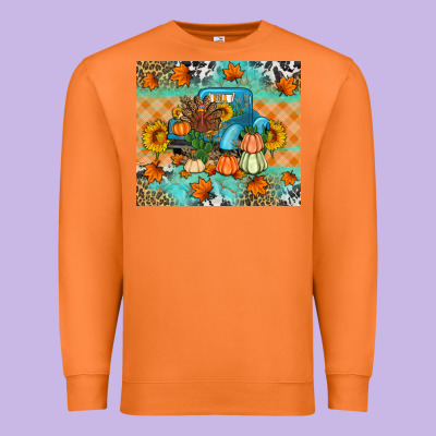 Thanksgiving Truck With Turkey Premium Sweatshirt Designed By Artiststas