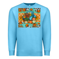 Ocean Blue Thanksgiving Truck With Turkey Premium Sweatshirt - Artiststas