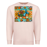 Pale Pink Thanksgiving Truck With Turkey Premium Sweatshirt - Artiststas