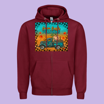 Farm Fresh Pumpkins Tumbler Zipper Hoodie Designed By Ranaportraitstore