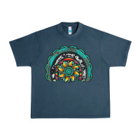 Midnight Navy gemstone sunflower  rainbow Urban Heavy Tee - Artiststas