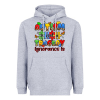 Heather Grey autism is not a tragedy ignorance is Heavyweight Hoodie - JahusDesignShop
