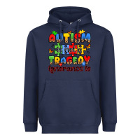 Navy autism is not a tragedy ignorance is Heavyweight Hoodie - JahusDesignShop