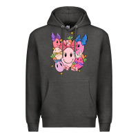 Charcoal Heather soft pink easter Premium Hoodie - MaliasSmallBusiness