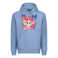 Colony Blue soft pink easter Premium Hoodie - MaliasSmallBusiness