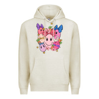 Oatmeal Heather soft pink easter Premium Hoodie - MaliasSmallBusiness