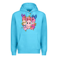 Ocean Blue soft pink easter Premium Hoodie - MaliasSmallBusiness