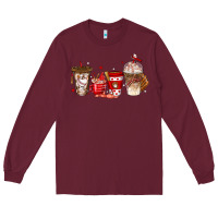 Burgundy baseball coffee cups Long Sleeve Tee - texasbilliewilder