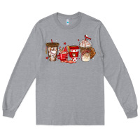 Heather Grey baseball coffee cups Long Sleeve Tee - texasbilliewilder