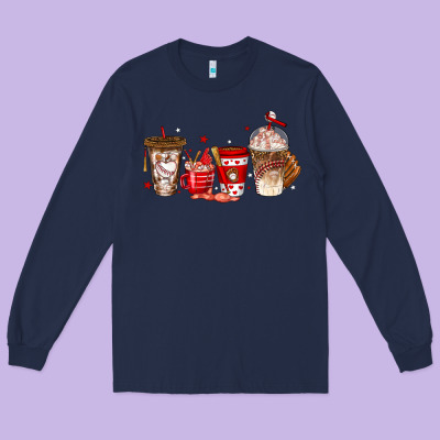Long Sleeve Tee baseball coffee cups