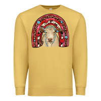Antique Gold valentines charolais  rainbow Premium Sweatshirt - JahusDesignShop