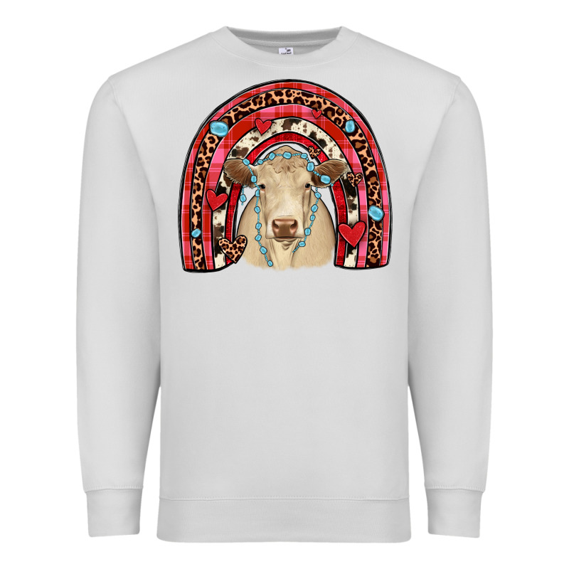 Valentines Charolais  Rainbow Premium Sweatshirt by JahusDesignShop | Teevron