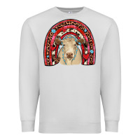 Dove Grey valentines charolais  rainbow Premium Sweatshirt - JahusDesignShop