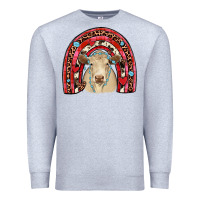 Heather Grey valentines charolais  rainbow Premium Sweatshirt - JahusDesignShop
