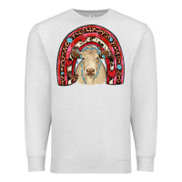 Oatmeal Heather valentines charolais  rainbow Premium Sweatshirt - JahusDesignShop