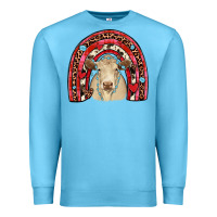 Ocean Blue valentines charolais  rainbow Premium Sweatshirt - JahusDesignShop