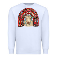 White valentines charolais  rainbow Premium Sweatshirt - JahusDesignShop