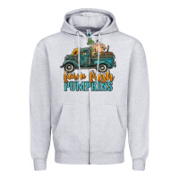 Heather Grey farm fresh pumpkins truck Zipper Hoodie - RanaPortraitStore
