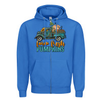 True Royal farm fresh pumpkins truck Zipper Hoodie - RanaPortraitStore