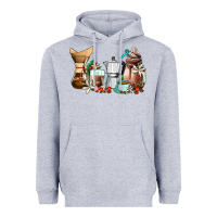 Heather Grey coffee tools coffee cups Heavyweight Hoodie - AdoDesignShop