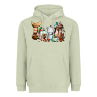 Matcha coffee tools coffee cups Heavyweight Hoodie - AdoDesignShop