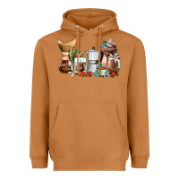 Meerkat coffee tools coffee cups Heavyweight Hoodie - AdoDesignShop