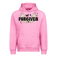 Fuchsia Pink forgiven christian angel wings Urban Hoodie - MaliasSmallBusiness