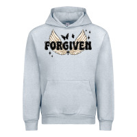 Heather Grey forgiven christian angel wings Urban Hoodie - MaliasSmallBusiness