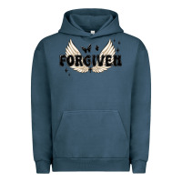 Pigment Midnight Navy forgiven christian angel wings Urban Hoodie - MaliasSmallBusiness