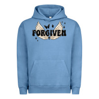 Pigment Pebble Blue forgiven christian angel wings Urban Hoodie - MaliasSmallBusiness