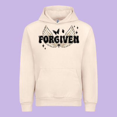 Forgiven Christian Angel Wings Urban Hoodie Designed By Maliassmallbusiness