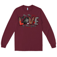 Burgundy for the love of the game hockey Long Sleeve Tee - Zillion Design Studio