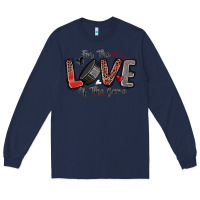 Navy for the love of the game hockey Long Sleeve Tee - Zillion Design Studio