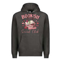 Charcoal Heather bookish lover social club Premium Hoodie - MaliasSmallBusiness