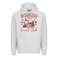 Dove Grey bookish lover social club Premium Hoodie - MaliasSmallBusiness