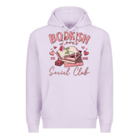 Lilac bookish lover social club Premium Hoodie - MaliasSmallBusiness