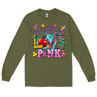 Army Green in october we wear pink love pink Long Sleeve Tee - AdoDesignShop
