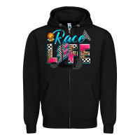 Black race life Zipper Hoodie - Zillion Design Studio