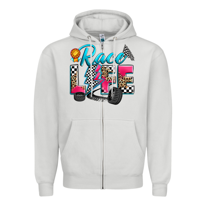 Race Life Zipper Hoodie by Zillion Design Studio | Teevron