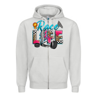 Dove Grey race life Zipper Hoodie - Zillion Design Studio