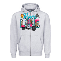 Heather Grey race life Zipper Hoodie - Zillion Design Studio