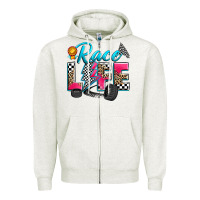 Oatmeal Heather race life Zipper Hoodie - Zillion Design Studio