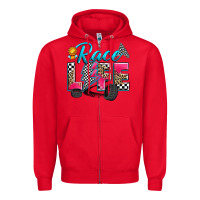 Red race life Zipper Hoodie - Zillion Design Studio
